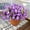 Blue*7, variant on Artificial Flowers Outdoor Spring Summer Decoration, Colorful Bloom Realistic Plants, 16.14-Inch 7-Head Hibiscus Bush, Uv Resistant Faux Greenery for Garden Porch , 1 Artificial Hibiscus Bouquet