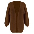 thumbnail image 4 of Breezora Elegant Oversized Open Front Knit Cardigan Women’s Long Sleeve Lightweight Comfortable Loose Fit Office Casual L Size Coffee, 4 of 4