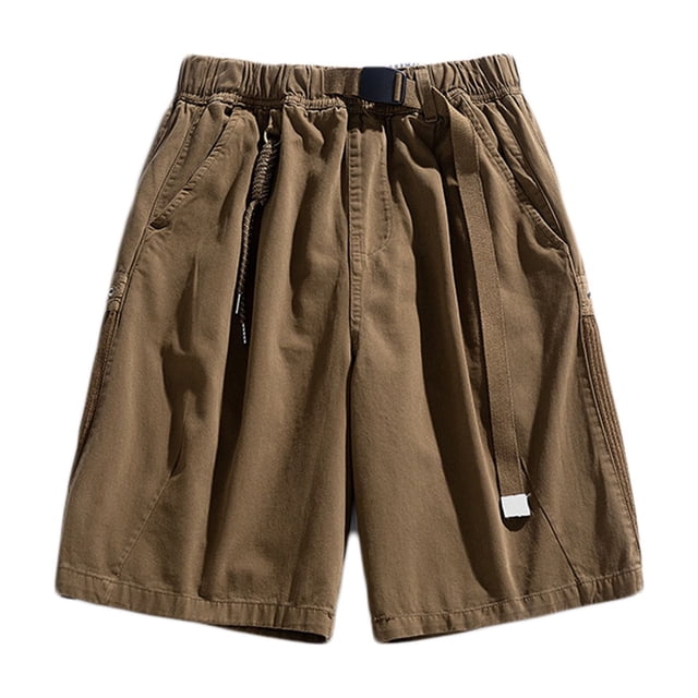 ameIAEA Mens Hiking Shorts Elastic Waisted Drawstring Cargo Shorts Lightweight Workout Running Shorts