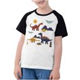 thumbnail image 3 of RXIRUCGD 2025 Vêtements d'Été pour Enfants Tout-Petits Garçons Filles Mode Mignon Col Rond Imprimé Manches Courtes Haut, 3 of 7