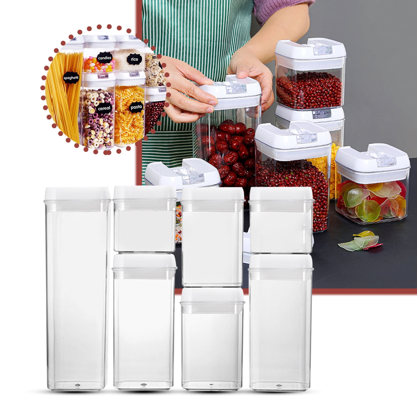 Large Food Storage Containers, Bpa Free Plastic Airtight Food Storage  Canisters For Flour, Sugar, Baking Supplies, With Labels & Marker Pen, Kitchen  Storage Organizer - Dishwasher Safe, Kitchen Supplies - Temu