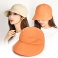 thumbnail image 2 of Women Sun Hat Solid Color Wide Brim Adjustable Drawstring Face Protection Anti-UV Breathable Sunshade Lady Summer Cap Headwear, 2 of 10