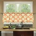 thumbnail image 4 of Yayeee Kitchen Curtains Tier Set of 2 Light Filtering 57"x24" Over Sink Window Panels, Orange Circle, 4 of 7