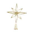 thumbnail image 2 of Estrella brillante para la copa del árbol de Navidad, estrella decorativa de ocho puntas. Oro, 2 of 9