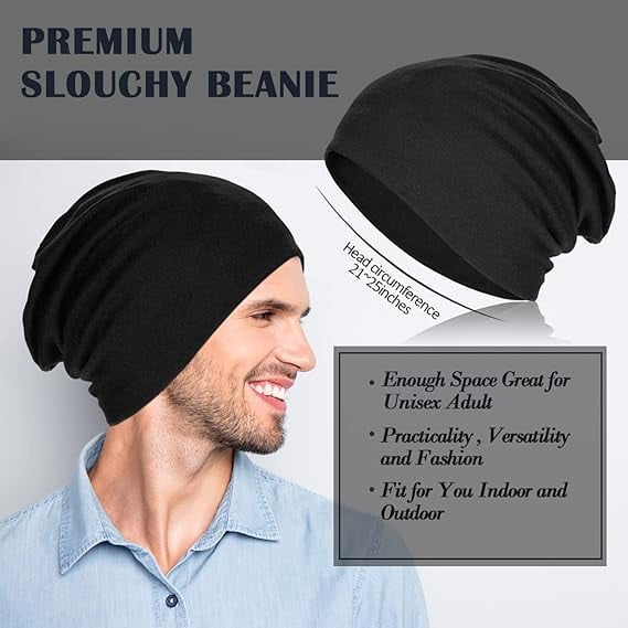 Cotton Slouchy Beanie Hat Stretch Hip-Hop Warm Skull Caps  display picture 1