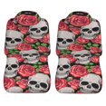 thumbnail image 3 of LAKIMCT Skull Roses Car Seat Covers Vehicle Front Seat Covers Universal Fit Seat Protector, 3 of 9