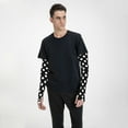 thumbnail image 2 of Lsque Black and White Polka Dot Cooling Arm Sleeves for Men & Women -Compression Sleeves to Cover Arms for Working,Sun Sleeves for UV Protection,Breathable, Moisture-Wicking, 2 of 8