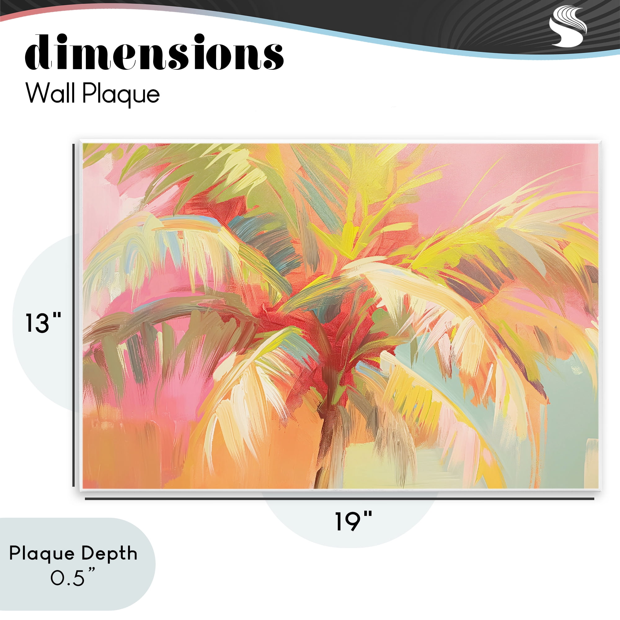 Stupell Industries Warm Palm Leaf Impressions Wall Plaque Art, design by Jacky Ngan
