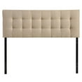 thumbnail image 3 of Modern Fabric Queen Tufted Panel Headboard in Beige, 3 of 5