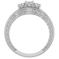 thumbnail image 3 of Past Present Future Engraved Diamond Wedding Ring Set with Enhancer Bands 14K White Gold 1.20 CTW (H,SI1), 3 of 5