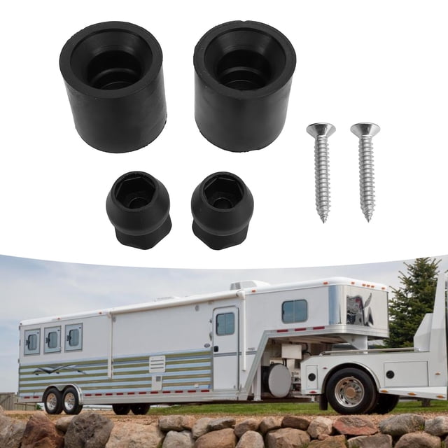 Paracoques Portátil de Puerta de Goma, Kit de Soporte de Puerta de Remolque de 2 Set de Protección Versátil Duradera para RV