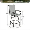 thumbnail image 6 of Sophia & William Outdoor Patio Metal Swivel Bar Stools Textilene Height Chairs Furniture Set of 2, Gray, 6 of 6
