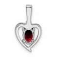 thumbnail image 4 of Sterling Silver Garnet & Diam. Pendant Charm, 4 of 4