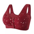 thumbnail image 2 of qafoshin Posy Bras for Older Women Front Closure No Underwire Comfy Senior Bras Full coverage Wireless Snap Bras, 2 of 3