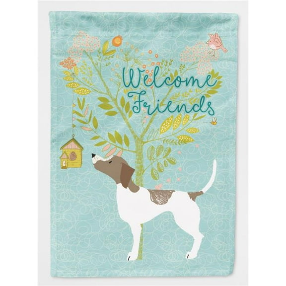 Welcome Friends Pointer Flag - Canvas House Size
