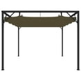 thumbnail image 2 of vidaXL Pavillon de Jardin avec Toit Rétractable 3x3 m Taupe 180 g/m², 2 of 5