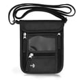 thumbnail image 1 of Funda de cuello con soporte para pasaporte WALNEW, cartera de viaje con bloqueo RFID, 1 of 9