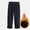 czb# Dark Blue403, variant on Girls Pants Thick Fuzzy Winter Thermal School Uniform Dress Pants Corduroy Trousers Plush Lined Formal Khaki Navy Elastic Waist Bottoms Pants For Girls,Dark Blue,10-11 Years