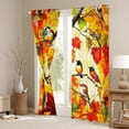 thumbnail image 3 of Castle Fairy Animal Bird Black Out Curtains,Maple Leaves Curtains Pack of 2 (42x63 Each), 3 of 6