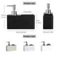 thumbnail image 5 of Distributeur de Savon de Cuisine avec Porte-Éponge, Ensemble de Distributeur de Liquide pour Évier de Cuisine (Noir, Blanc, Marbre Blanc, Jaune Sable), 5 of 5