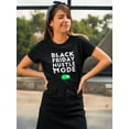 thumbnail image 2 of Shopping Day Hustle Mode Women Black T-Shirt, Female XX-Large, 2 of 4