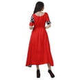 thumbnail image 4 of Moomaya Robe Midi à Manches Courtes en Viscose Imprimée pour Femmes, Taille à Cordon de Serrage, 4 of 4