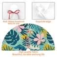 thumbnail image 4 of Lsque Tropical Floral Print Christmas Tree Skirt, Tree Skirt with Ties or Velcro, Perfect for Holiday Decorations, Halloween, and New Year-36", 4 of 7