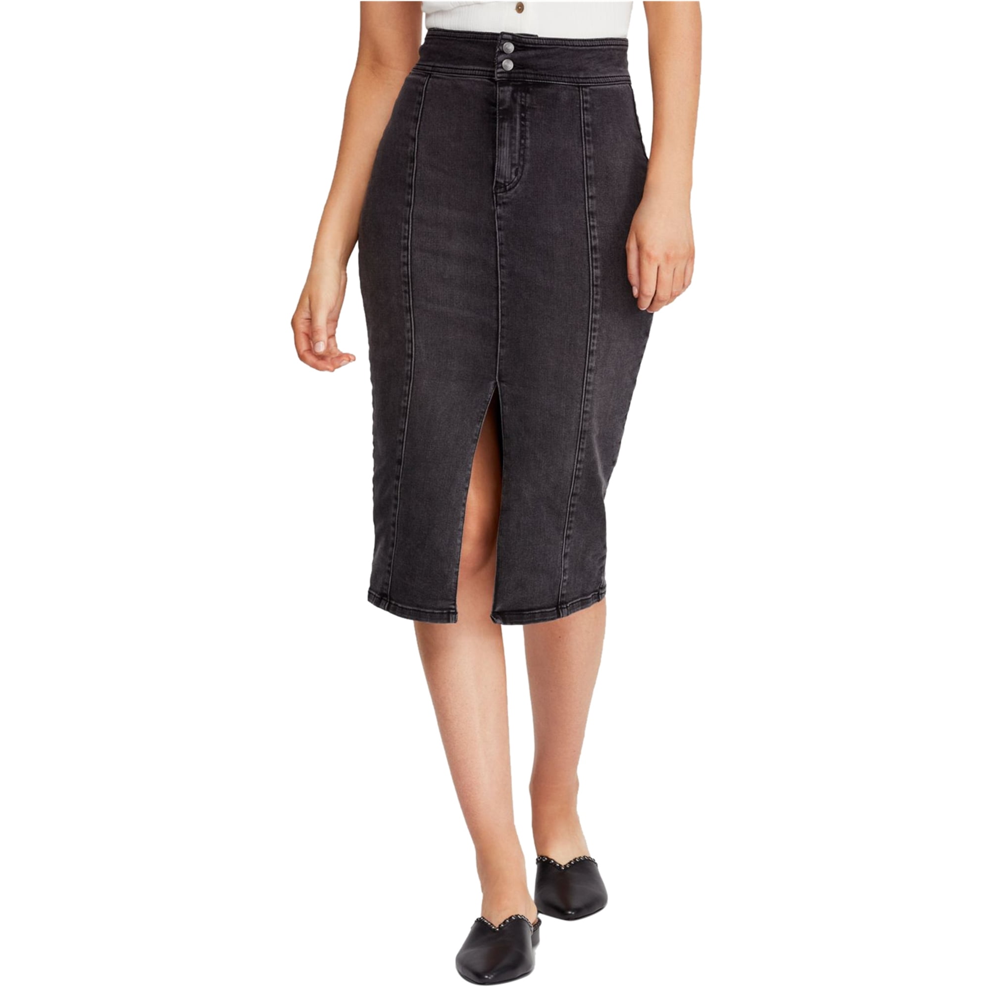free people denim skirt