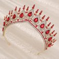 thumbnail image 4 of Vorkoi Queen Crown for Women, Wedding Tiara for Bride, Gold Princess Tiara, Quinceanera Pageant Crown Diadem, Crystal Headpiece for Birthday Prom Pageant Halloween, 4 of 5