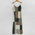 thumbnail image 5 of Geometric Modern Art Brown Gray Black Sleeveless Dress Women's Evening Dress Womans Clothing, 5 of 9