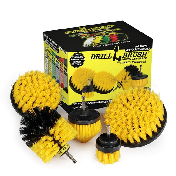Drill Brush Power Scrubber par Produits Utiles - Brosse de Douche - Nettoyant pour Douche - Nettoyant pour Toilettes - Nettoyant pour Salle de Bain - Brosse pour Toilettes - Nettoyant pour Carrelage - Nettoyant pour Sol - Ensemble d'Accessoires de Salle de Bain