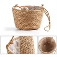 thumbnail image 5 of Jardín Colgante Maceta Macrame Planta Cesta de Almacenamiento Cuerda de Yute Tejido Interior Exterior Titular de Maceta Color Café M, 5 of 5