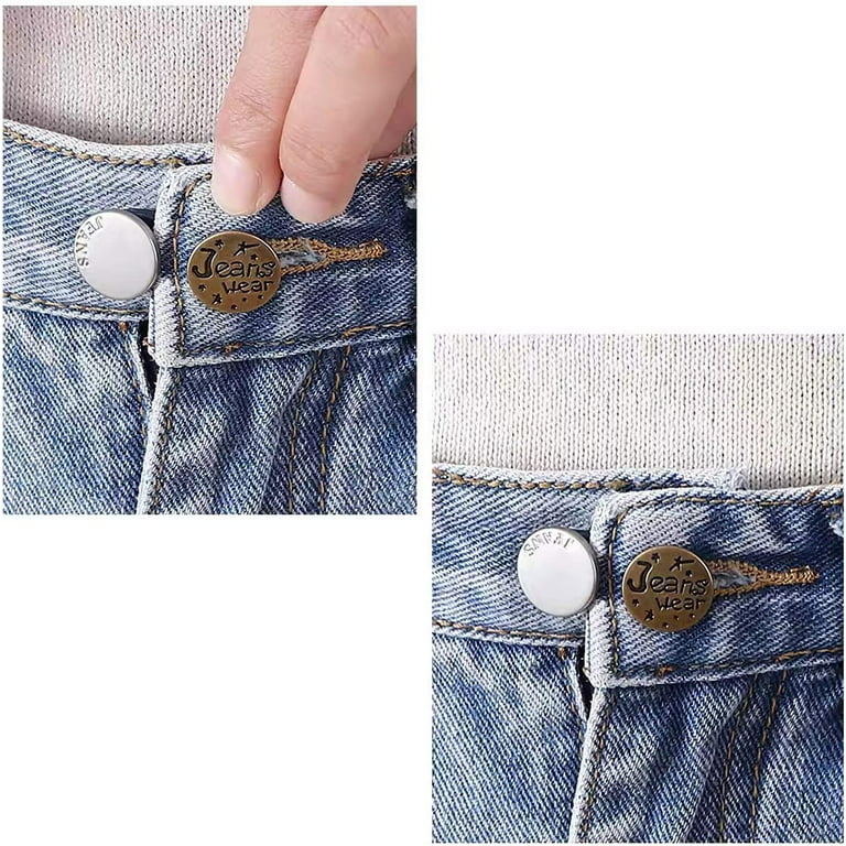 5pcs/pack Elastic Adjustable Waistband Extender With Button For Pants,  Ideal For Maternity & Overweight People