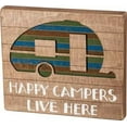 thumbnail image 2 of Primitives Slat Box Sign- Happy Campers Live Here, 2 of 2