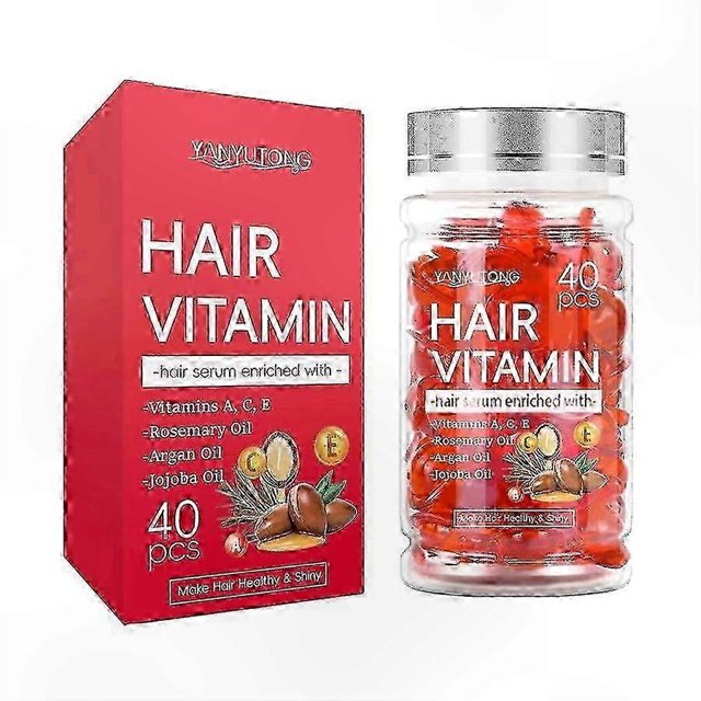 Leave-in Hair Repair Serum with Argan, Rosemary, Jojoba Extracts & Vitamins for Dry Damaged Hair Treatment Oil Capsules Moisturizing Solution