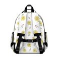 thumbnail image 3 of Daisy White Pattern Cute School Backpack Bag for School with Padded Back and Adjustable Shoulder Straps 15.25"x11.5"x5.25", 3 of 5