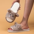 thumbnail image 2 of Xfvqtps Womens Slippers Open Toe Cute Cat Soft Sole Indoor Outdoor Casual Slide Fall Winter Cozy Comfort, 2 of 5