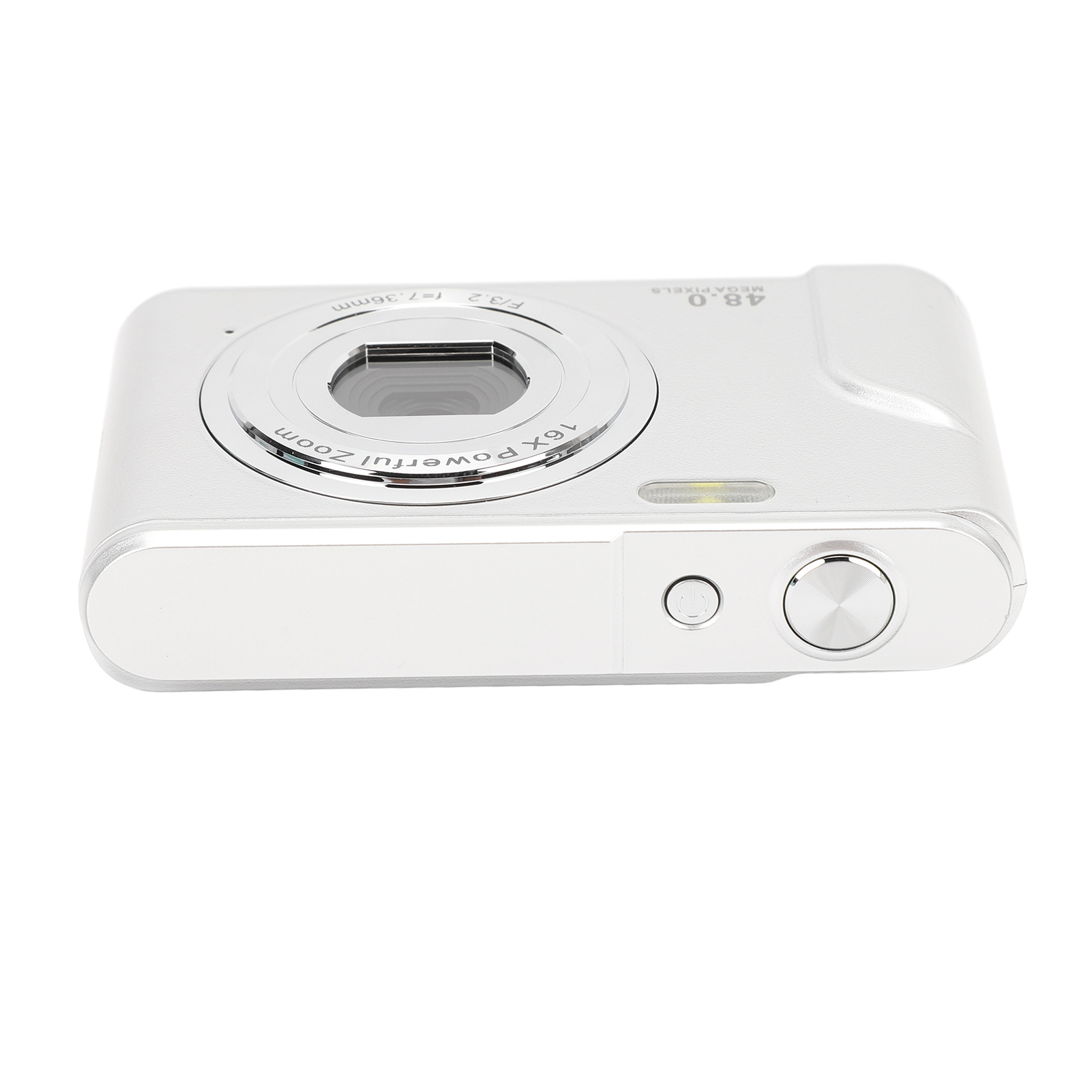 Riousery Digital Camera 1080P 48MP Autofocus 16x Digital Zoom 2.4 Inch / 6.1 cm Screen Rechargeable Compact Camera for Adult Beginner Silver