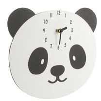 WRISTBIQUE Cartoon Creative Wall Clock Wooden White for Children 1Pack 8.7x7.5in