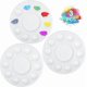 thumbnail image 1 of 3 PCS Set Paint Tray Palette 6.7 Inch Plastic Round Palette with 11 reservoir for Watercolor and Oil DIY Craft Art Painting, 1 of 4
