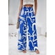 thumbnail image 4 of Women Floral Print Palazzo Pants Summer Bohemian Wide Leg Pants High Waist Casual Lounge Pant Trousers with Pockets Yellow X, 4 of 5