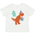 thumbnail image 3 of Inktastic 4th Birthday Dinosaur Boys or Girls Toddler T-Shirt, 3 of 5