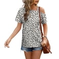 thumbnail image 1 of Top con hombros descubiertos,Camiseta informal con hombros descubiertos para mujer Camiseta con hombros descubiertos para mujer Meticulosamente diseñada, 1 of 6