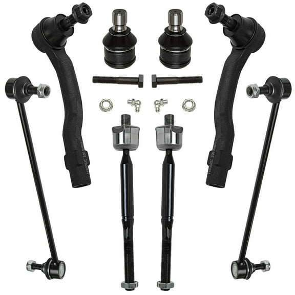 Detroit Axle - Front Lower Ball Joints Sway Bars Tie Rods Suspension Kit Replacement for 2014-2016 2017 2018 Mazda 3 Sport - 8pc Set