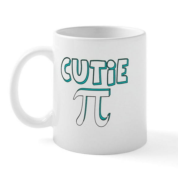 CafePress - Cutie Pi Blue Mug - 11 oz Ceramic Mug - Novelty Coffee Tea Cup