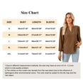thumbnail image 2 of MOMOFEEL Long Sleeve Shirts for Women 3/4 Sleeve Loose Blouses V-neck Tunic Tops Summer (M9007 Coffee S), 2 of 9
