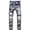 X-285Blue, variant on ZHOGXU Mens Jeans High Waist Distressed Ripped Straight Fit Stretch Slim Fit Denim Pants With Pockets For Daily Wear Blue L