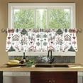 thumbnail image 4 of Yayeee Kitchen Curtains Tier Set of 2 Light Filtering 57"x36" Over Sink Window Panels, White Nordic Christmas House, 4 of 7
