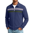 thumbnail image 2 of Men Casual Cardigan Sweaters Full Zipper Closure Long Sleeve Waffle Jackets, 2 of 6