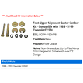 thumbnail image 2 of Front Upper Alignment Caster Camber Kit - Compatible with 1988 - 1999 Chevy C1500 1989 1990 1991 1992 1993 1994 1995 1996 1997 1998, 2 of 2